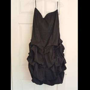 Torrid, black, ruffled,strapless formal dress